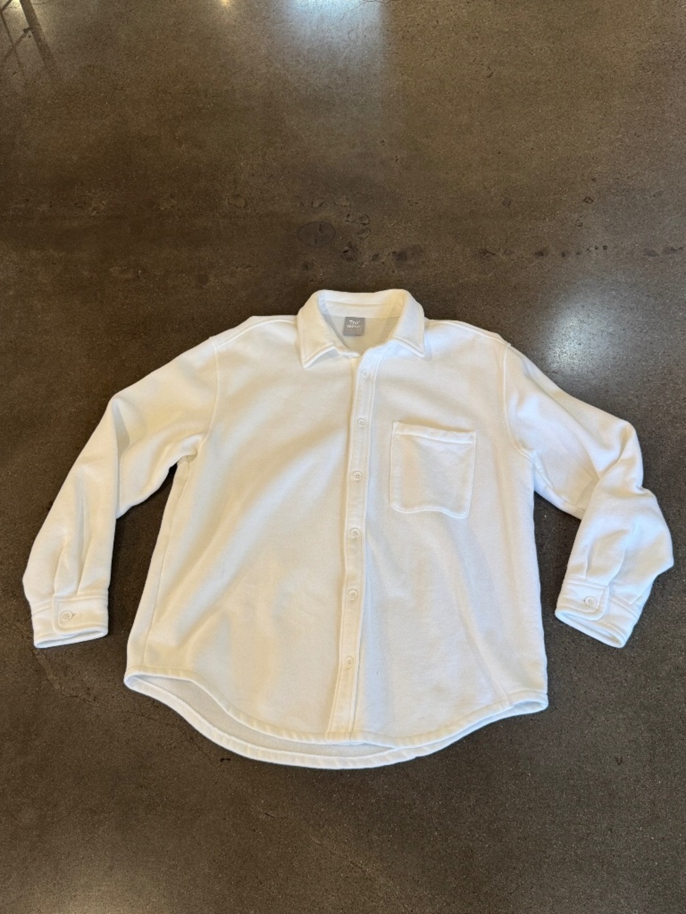 Aritzia - Cozy Fleece Shacket in White - Size 3